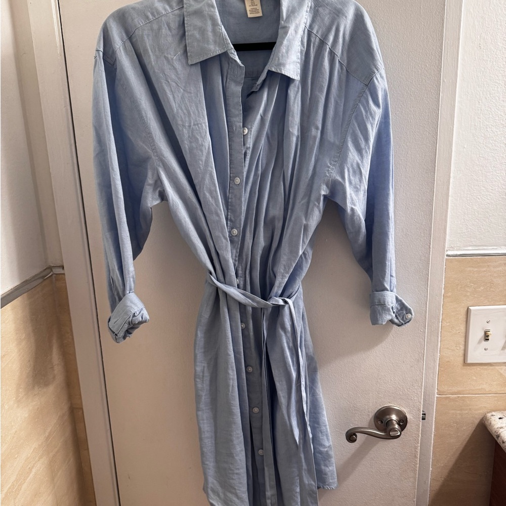 H&M Light Blue Midi Dress